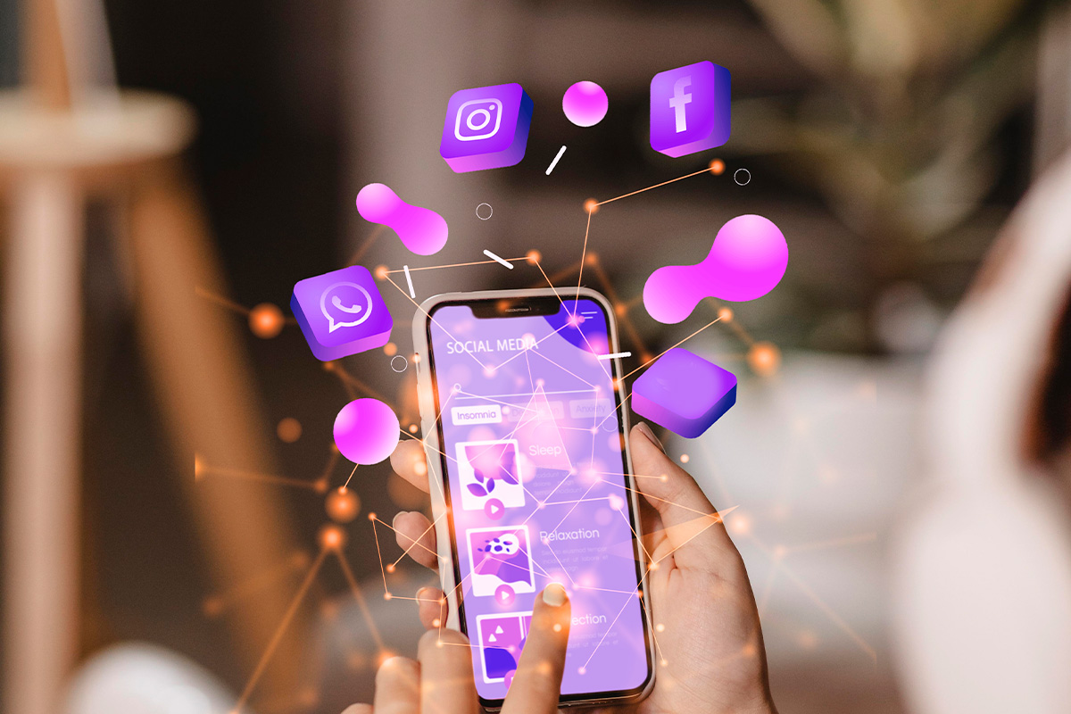 Gestão de redes sociais em telas